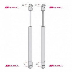 Coppia pistoncini ammortizzatore molla a gas cofano anteriore