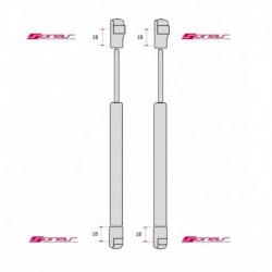 Coppia pistoncini ammortizzatore molla a gas portellone