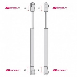 Coppia pistoncini ammortizzatore molla a gas portellone