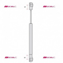 Pistoncino ammortizzatore molla a gas