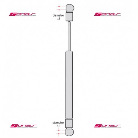 Pistoncino ammortizzatore molla a gas portellone