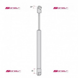 Pistoncino ammortizzatore molla a gas cofano anteriore