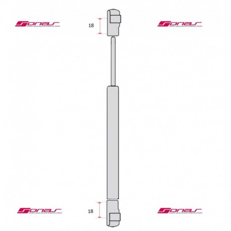 Pistoncino ammortizzatore molla a gas portellone