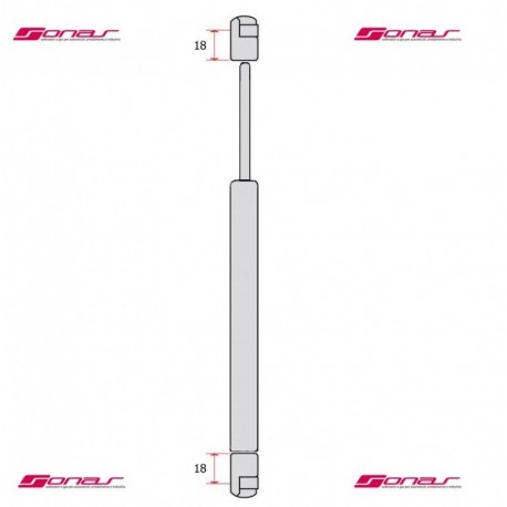 Pistoncino ammortizzatore molla a gas portellone