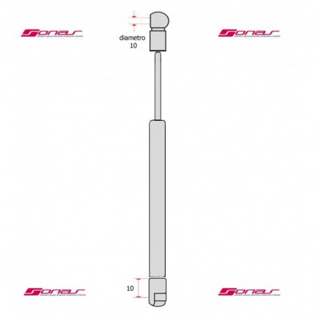 Pistoncino ammortizzatore molla a gas