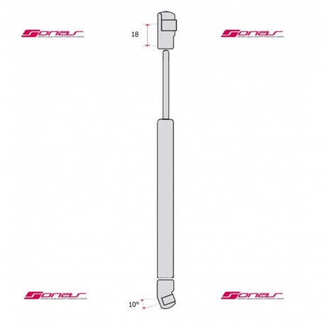 Pistoncino ammortizzatore molla a gas portellone
