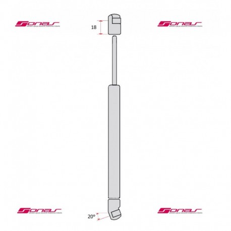Pistoncino ammortizzatore molla a gas portellone