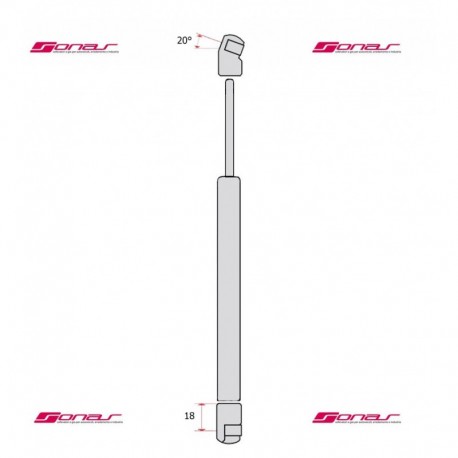 Pistoncino ammortizzatore molla a gas cofano anteriore