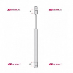 Pistoncino ammortizzatore molla a gas portellone