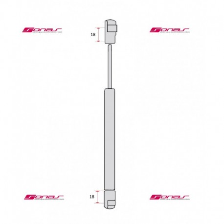 Pistoncino ammortizzatore molla a gas portellone