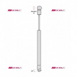 Pistoncino ammortizzatore molla a gas portellone