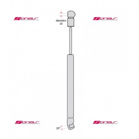 Pistoncino ammortizzatore molla a gas portellone