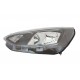Proiettore faro H7 H1 PY21W con luce diurna parabola nera sx