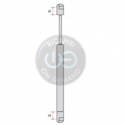 Pistoncino ammortizzatore molla a gas portellone