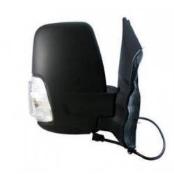 Retrovisore elettrico termico ribaltabile con freccia bianca braccio corto nero 8 pin lato passeggero dx