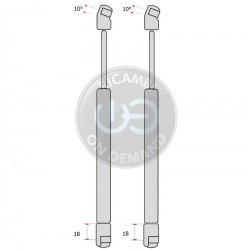 Coppia pistoncini ammortizzatore molla a gas portellone