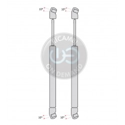 Coppia pistoncini ammortizzatore molla a gas portellone