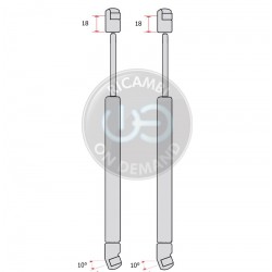 Coppia pistoncini ammortizzatore molla a gas portellone