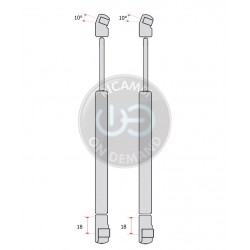 Coppia pistoncini ammortizzatore molla a gas portellone