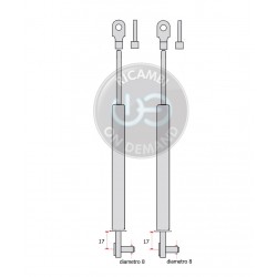 Coppia pistoncini ammortizzatore molla a gas portellone