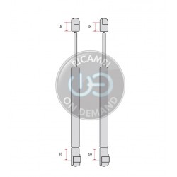 Coppia pistoncini ammortizzatore molla a gas portellone
