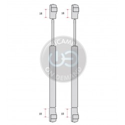 Coppia pistoncini ammortizzatore molla a gas portellone