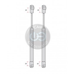 Coppia pistoncini ammortizzatore molla a gas portellone