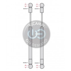 Coppia pistoncini ammortizzatore molla a gas portellone