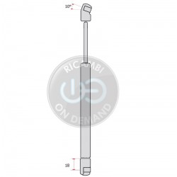Pistoncino ammortizzatore molla a gas cofano anteriore