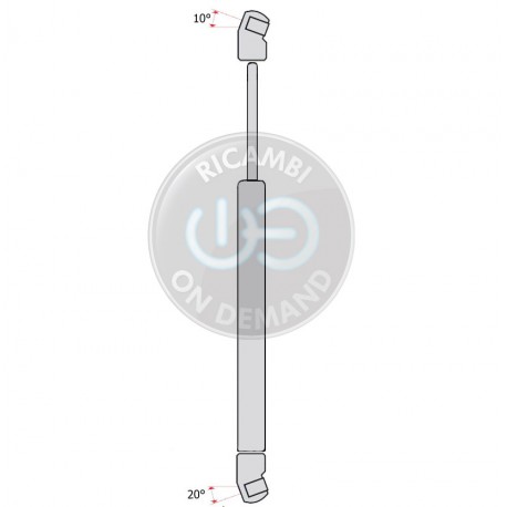 Pistoncino ammortizzatore molla a gas portellone