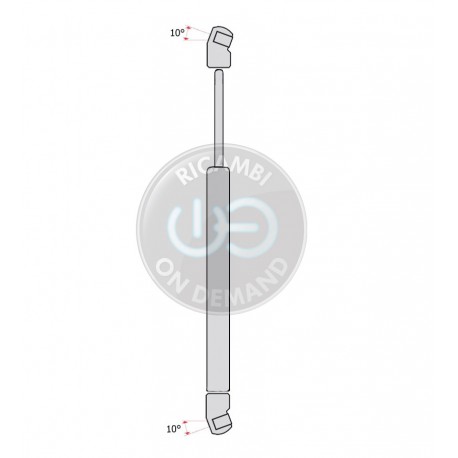 Pistoncino ammortizzatore molla a gas portellone