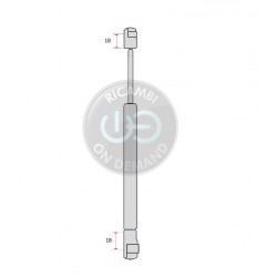 Pistoncino ammortizzatore molla a gas portellone