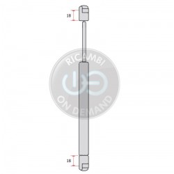 Pistoncino ammortizzatore molla a gas portellone
