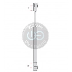 Pistoncino ammortizzatore molla a gas lunotto