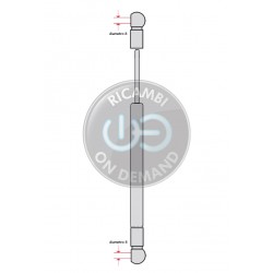 Pistoncino ammortizzatore molla a gas portellone
