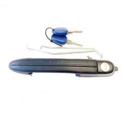 Maniglia apriporta esterna anteriore nera con blocchetto chiave guida - sx