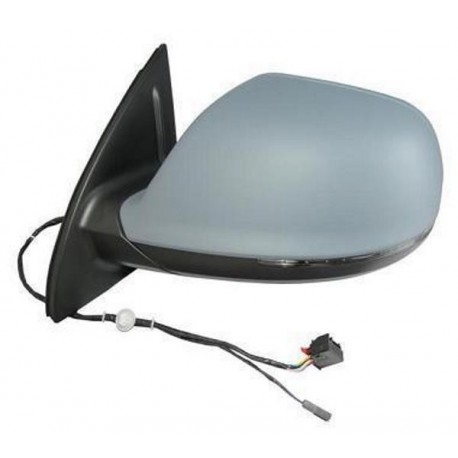 Retrovisore elettrico termico ribaltabile con memoria con freccia e luce di cortesia verniciabile 17 pin asferico lato guida sx