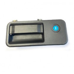 Maniglia apriporta esterna anteriore nera con blocchetto serratura incluso guida - sx