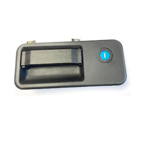 Maniglia apriporta esterna anteriore nera con blocchetto serratura incluso guida - sx