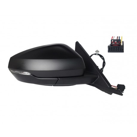 Specchietto elettrico termico con freccia nero 6 pin dx