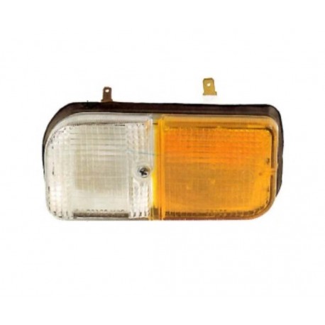 Lente trasparente posteriore arancio - rosso guida - sx