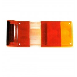 Lente trasparente posteriore arancio - rosso passeggero - dx