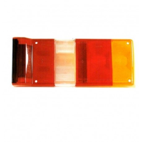 Lente trasparente posteriore arancio - rosso passeggero - dx