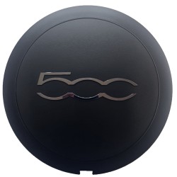 Kit serie 4 coprimozzi coppa ruota per cerchi in lega con bordo cromato scritta rossa