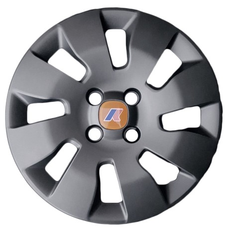 Kit serie 4 copricerchi coppa ruota con logo K-Way arancio 14"