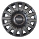 Kit serie 4 copricerchi coppa ruota nero opaco 16"