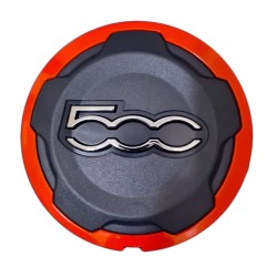 Kit serie 4 coprimozzi coppa ruota per cerchi in lega con base rossa