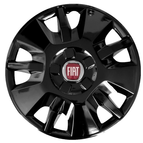 Kit serie 4 copricerchi coppe ruota 15" black edition