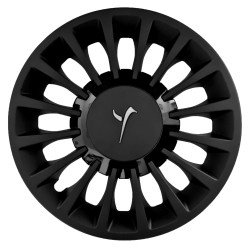 Kit serie 4 copricerchi coppe ruota 15" con cover nera e fregio titanio