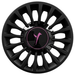 Kit serie 4 copricerchi coppe ruota 15" con cover nera e logo viola